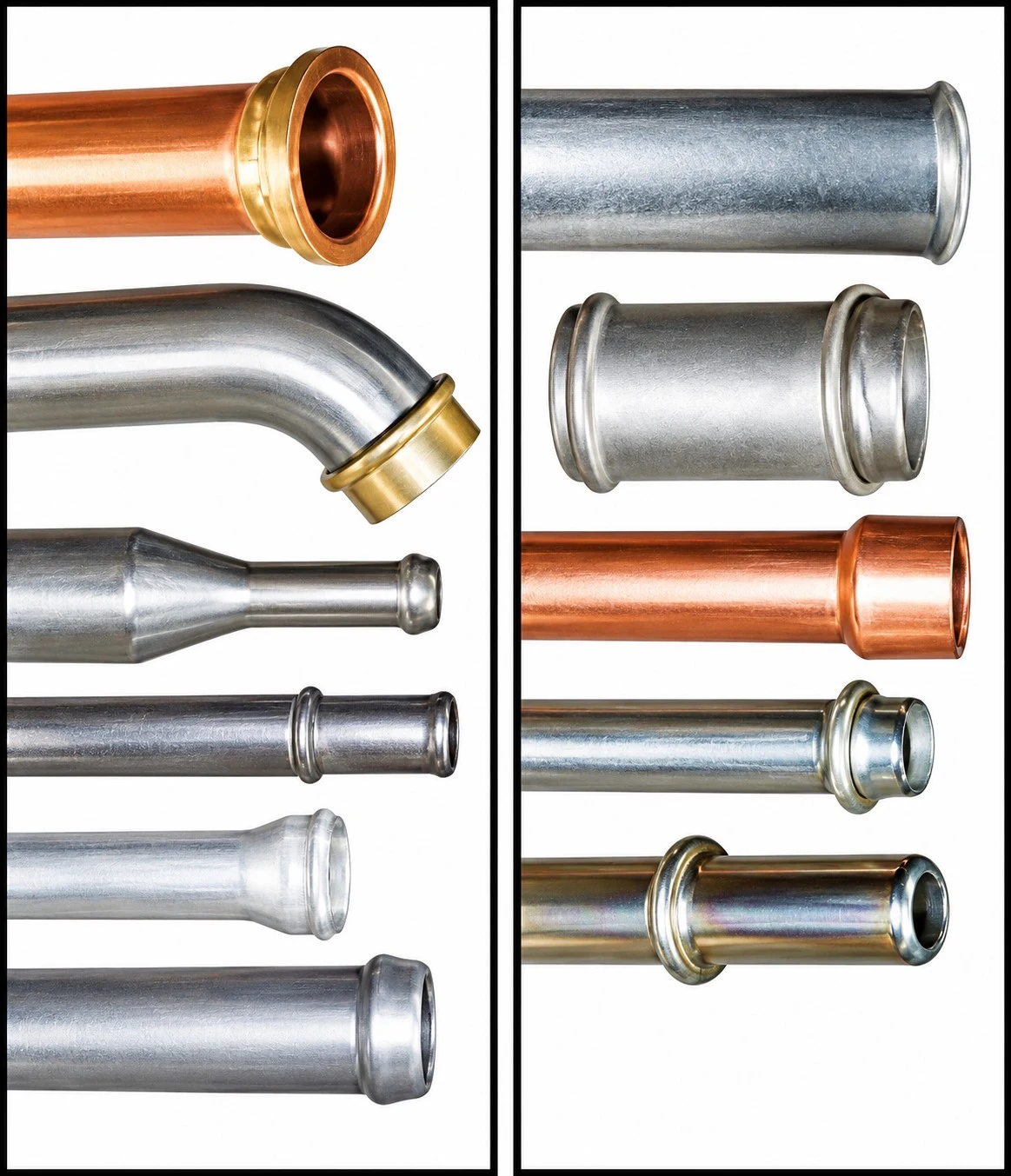 Metal tube forming samples